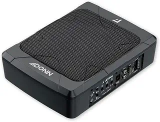 ADONN アドン V800PSW パワードサブウーファー 最大800W 薄型 アルミ筐体 RCA・スピーカー入力対応 ベースコントローラー付 車載用