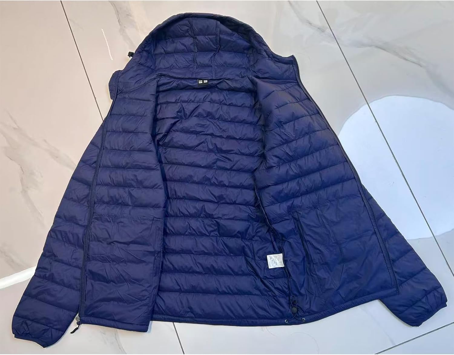 Men's Lightweight Packable Puffer Jacket Hooded High Collar Insulated Water-Resistant Winter Jackets Puffy Coat