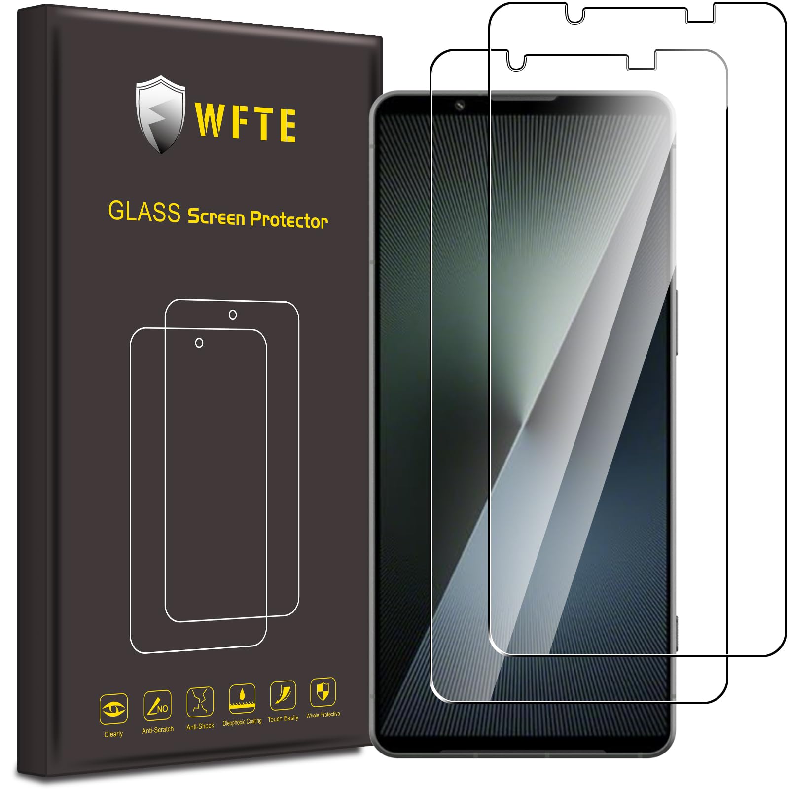 WFTE [2 Stück Schutzfolie für Sony Xperia 1 VIII/Xperia 1 VI