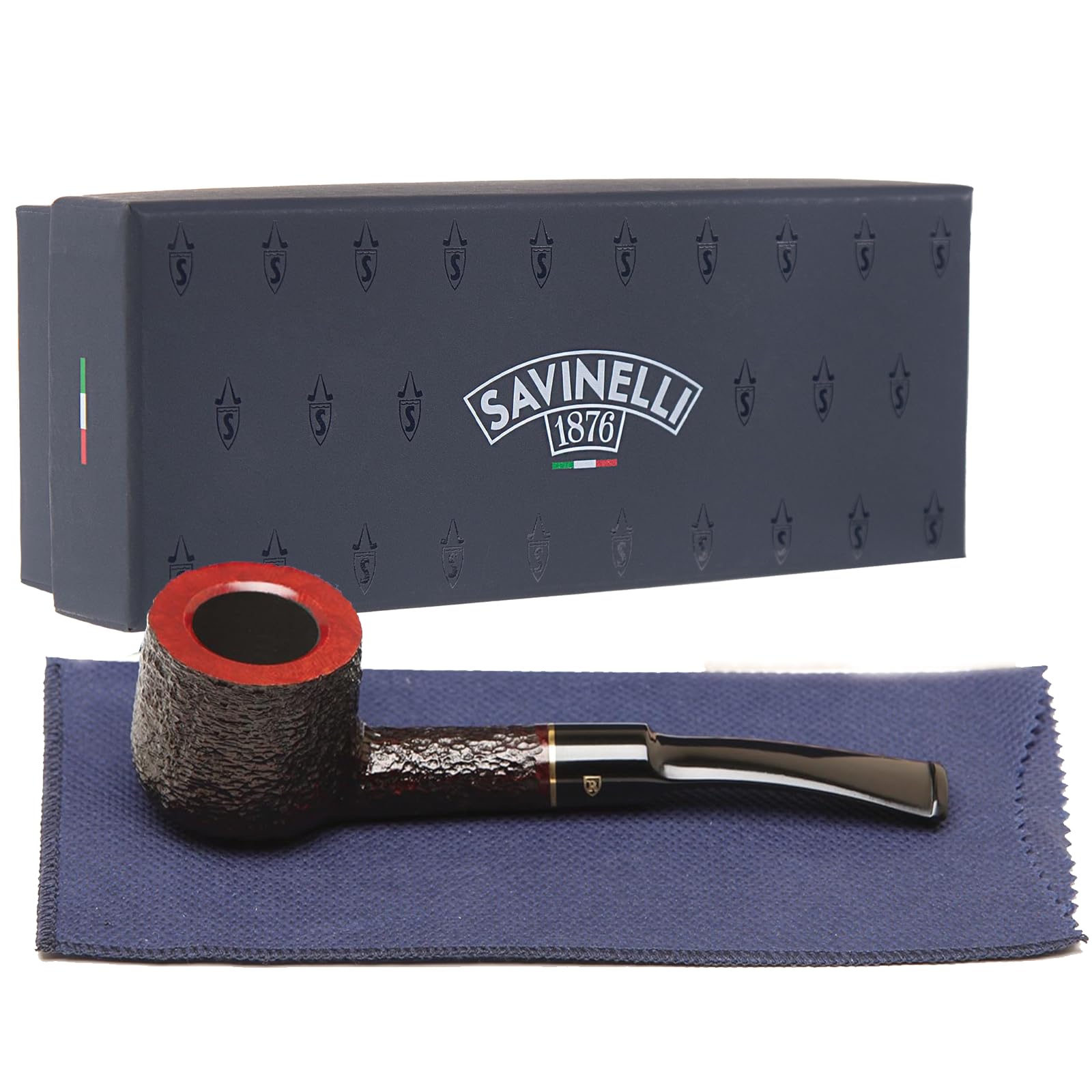 Savinelli Roma 122 Black Stem Tobacco Pipe