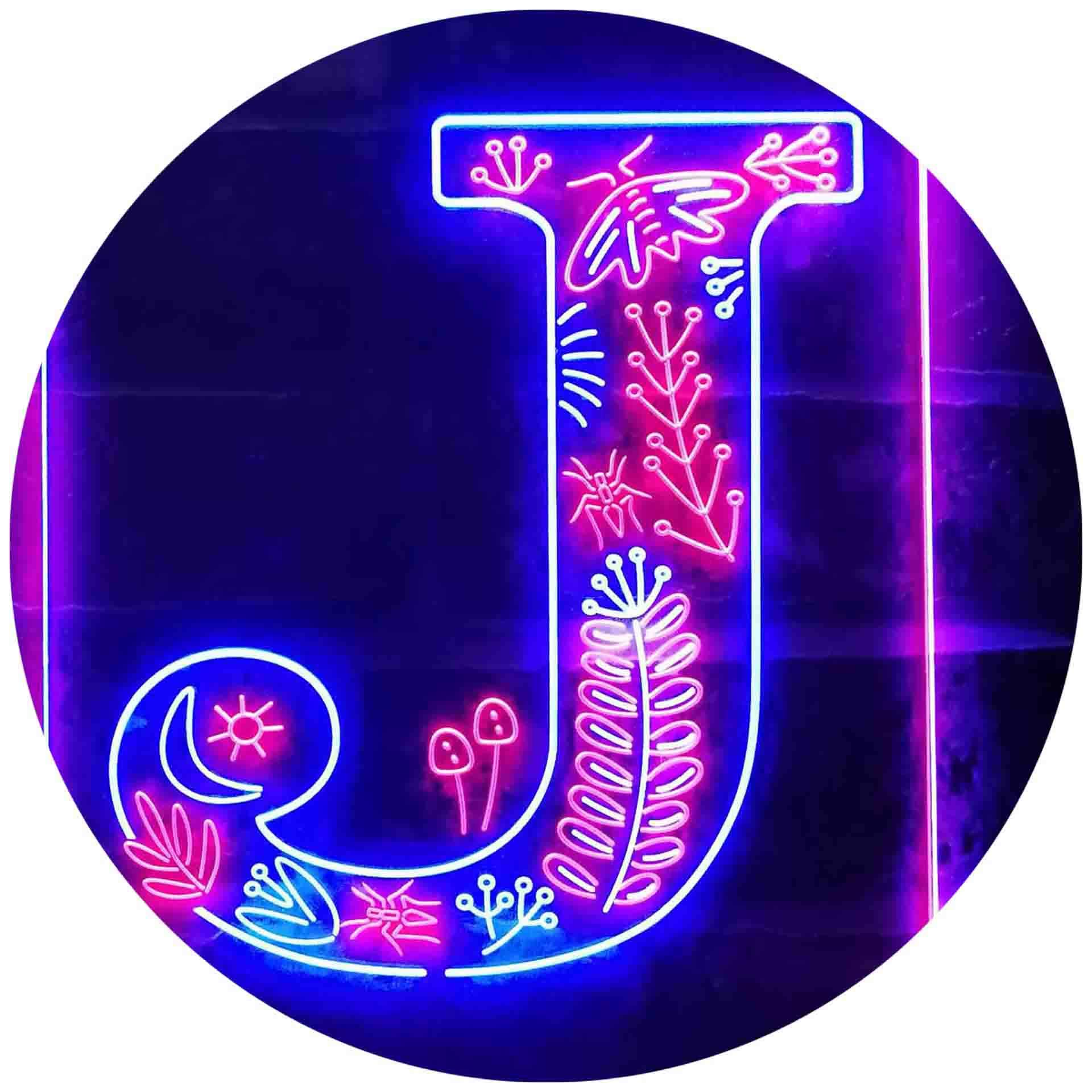 Amazon.com : ADVPRO Letter J Initial Monogram Family Name Dual