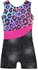 XiaoMoSha Gymnastics Leotards for Girls Sleeveless Dance Unitards Ribbon Sparkle Leotard Gymnastics Athletic for Little Girls 3-14 Years