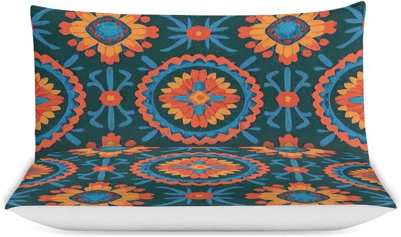 Boho Patterned Bedding Set, 3 Piece (79''×90)