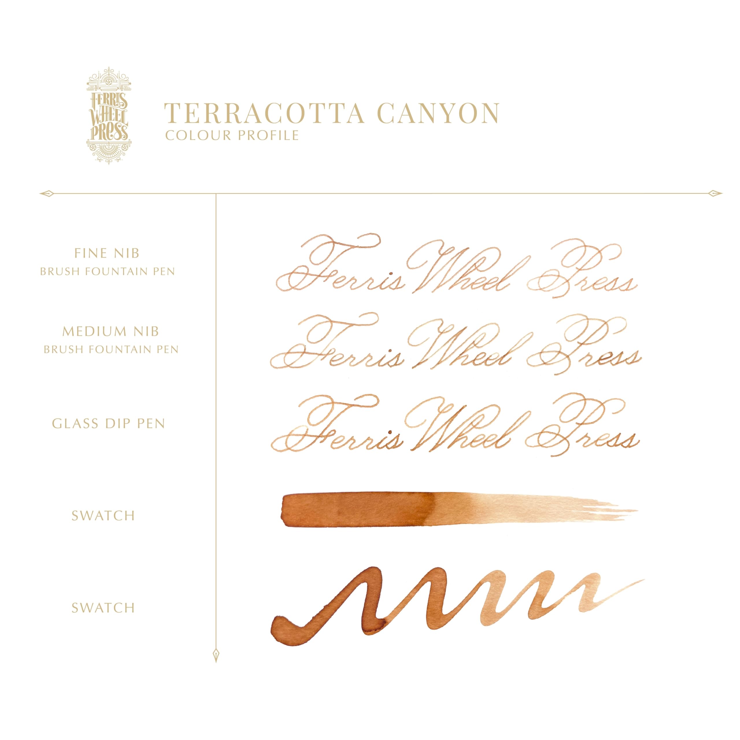 Ferris Wheel Press Fountain Pen Ink, Everyday Ink Collection, Terracotta Orange, 38ml, 38 ml - Image 3