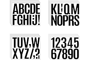 Large 3" Black Number and Letter Stickers, Quality Vinyl Window and Wall Letters