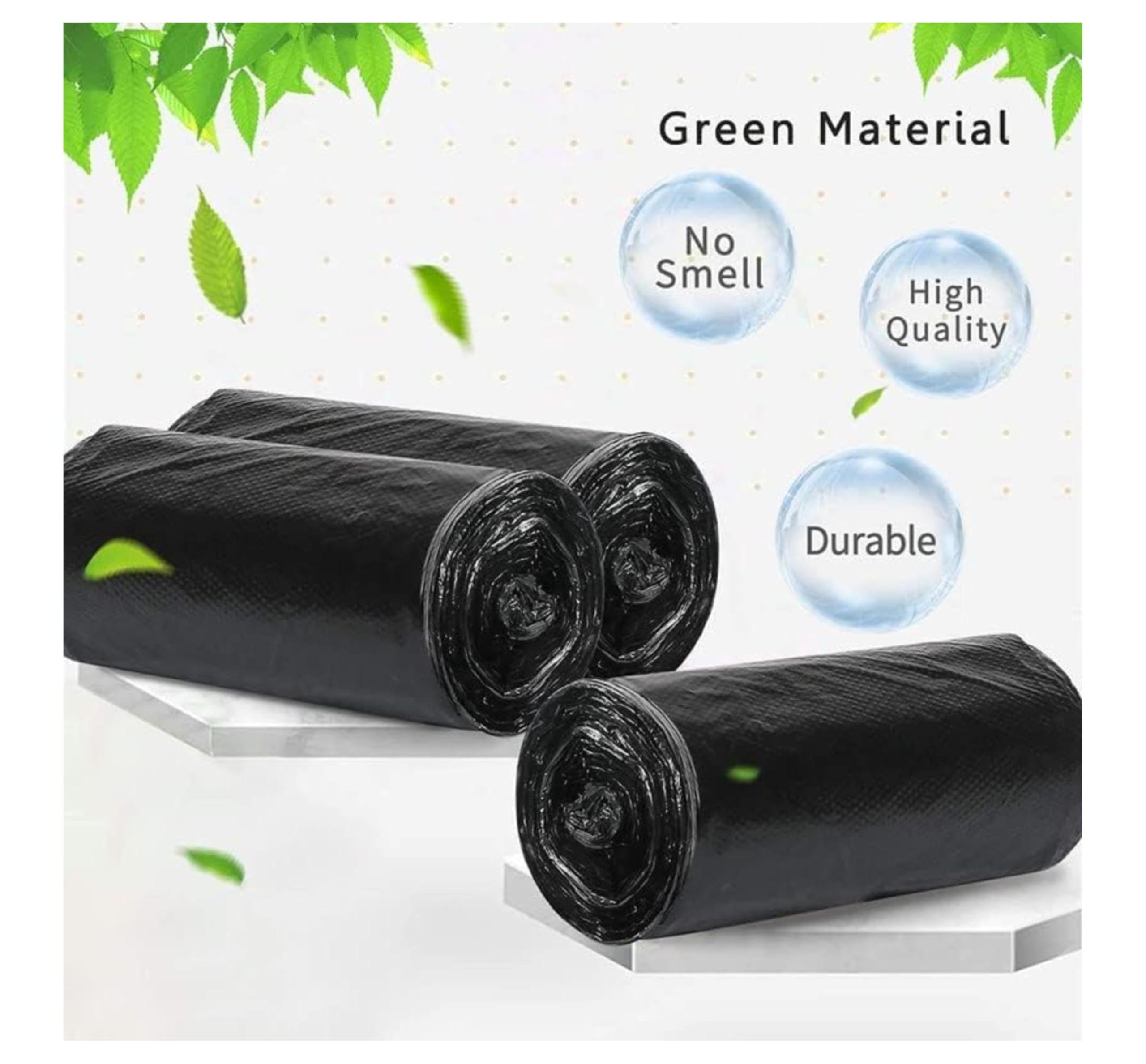 Medium Garbage Bags - 4 Roll Pack, Leak-Proof & Odorless -4 Medium Garbage Bags - 4 Roll Pack, Leak-Proof & Odorless -4