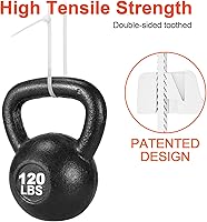 Vista 4 de Bridas de cremallera blancas de 12 pulgadas de doble cara dentadas, resistencia a la tracción de 120 libras, bridas de cable resistentes