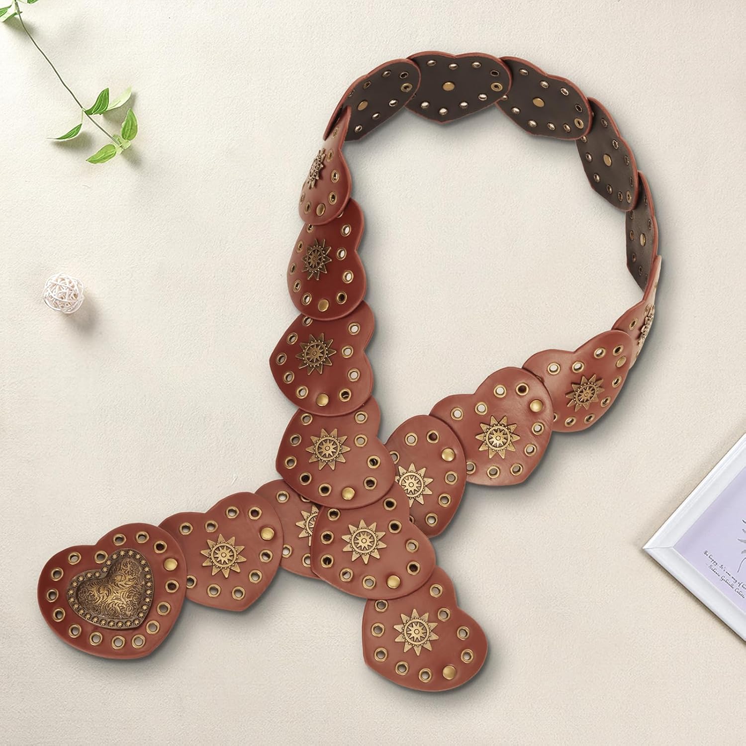 Women Wide-Disc-Western-Belt Chunky-Cowgirl Cowboy Belt Concho Country Leather Belt for Dress - Image 6