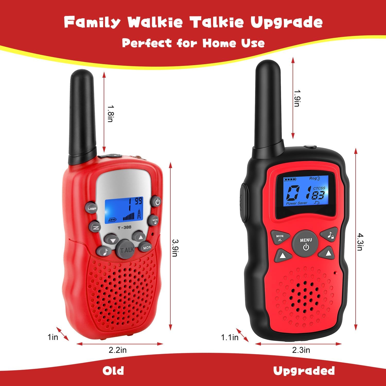 Wishouse Kids Walkie Talkies Rechargeable 3 Pack, Girls Boys Toys Age 7 8 9 10 for Outdoor Camping Adventure Games with Flashlight, Birthday Xmas Gift for 4 5 6 Year Old Children