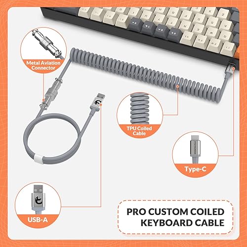 Miniatura 8 de ZIYOU LANG RK-T8PR0 Combo de teclado y mouse mecánicos con cable 65% para juegos con retroiluminación RGB, antifantasma, TKL Mini de 68 teclas en