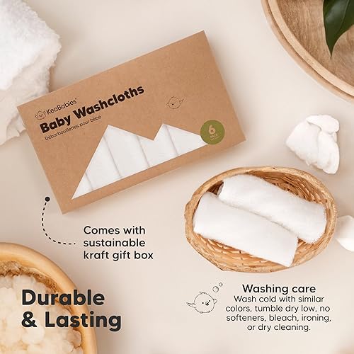 Miniatura 110 de Paquete de 6 paños para bebé, viscosa suave y absorbente de bambú, para bebés, niños, niños pequeños, toallas de baño para recién nacidos, suaves