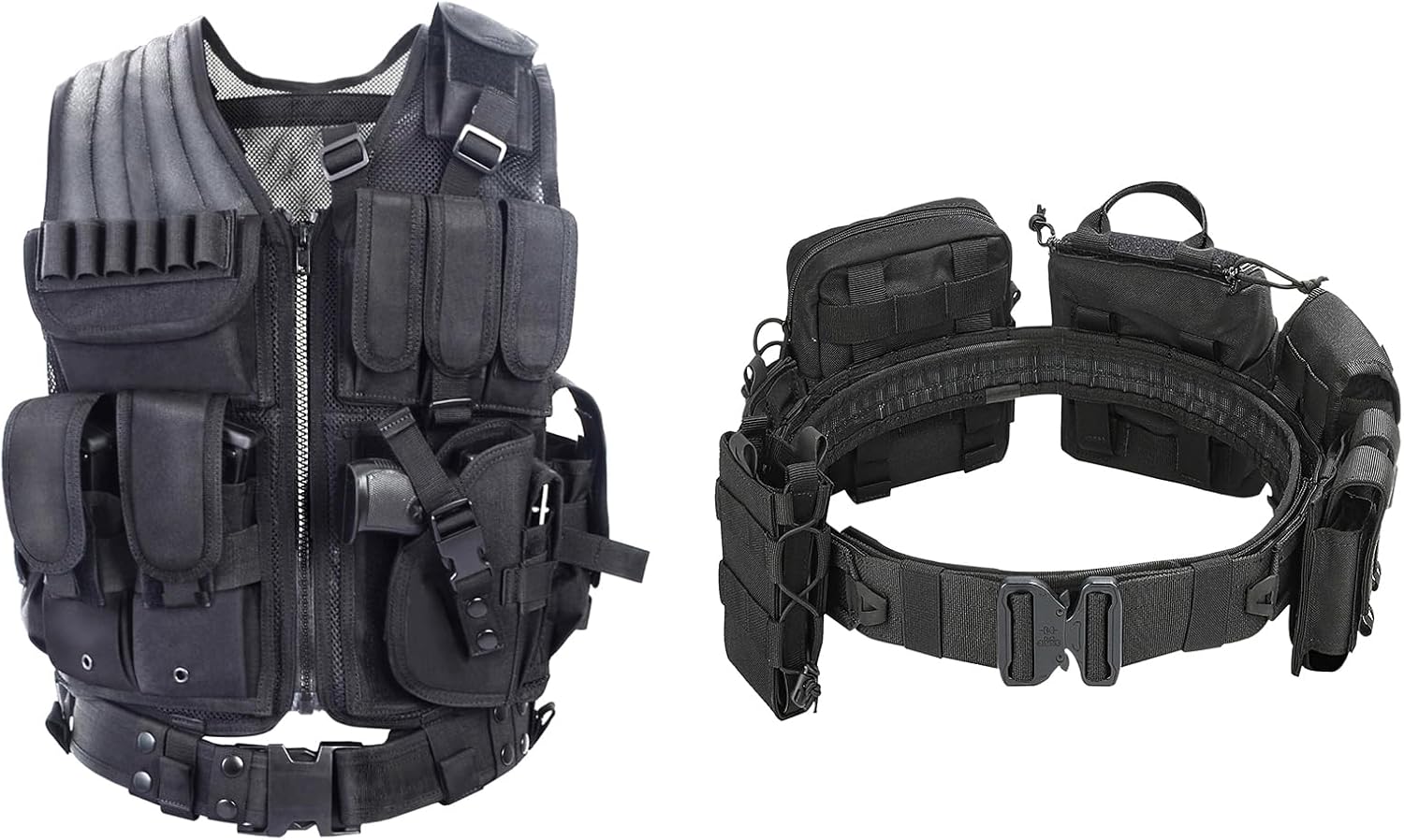 YAKEDA Tactical Lightweight Vest With Tactical Battle Belt