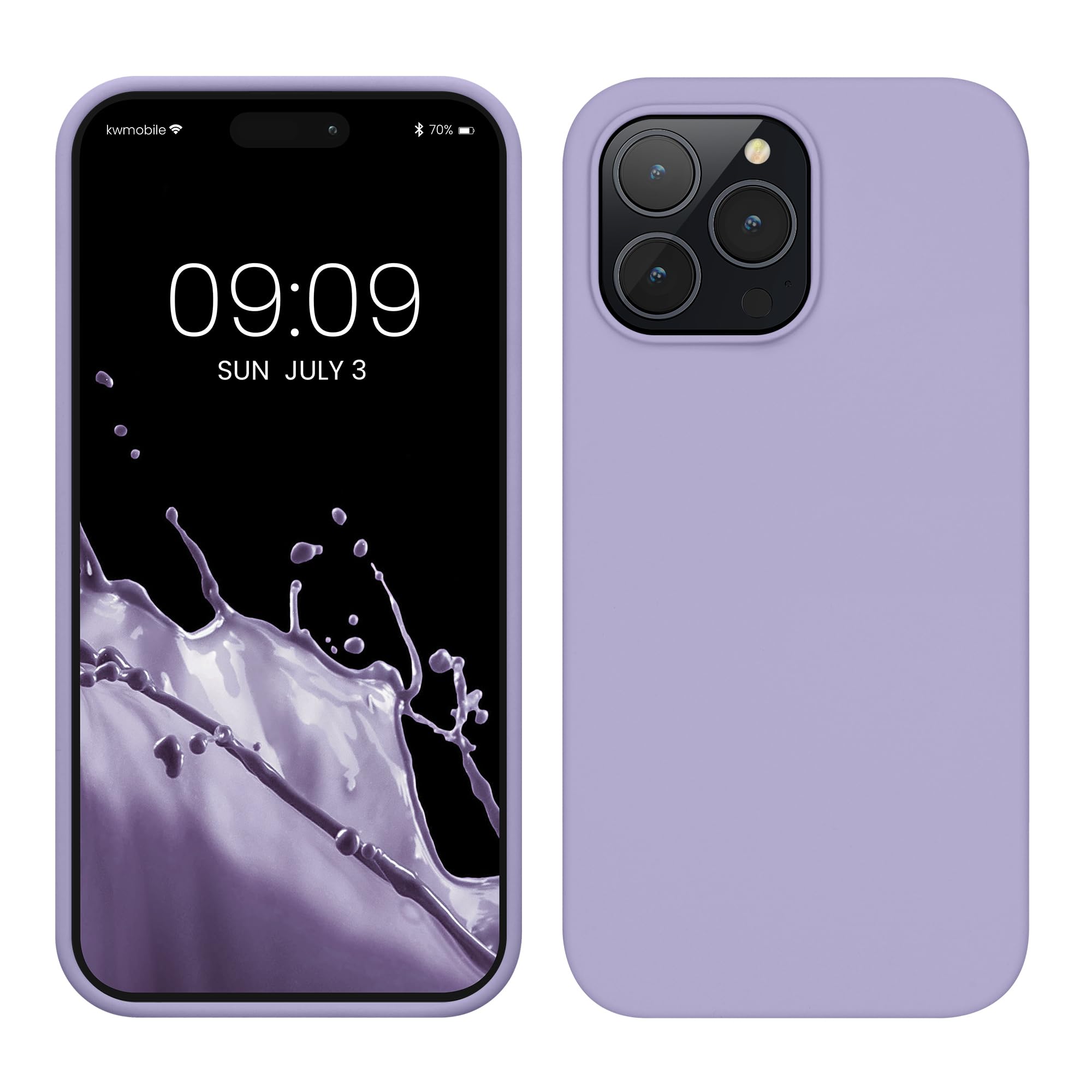 kwmobile Case for iPhone 14 Pro Max Case - Slim Soft TPU Silicone Cover - Works with Wireless Charging - Lavender