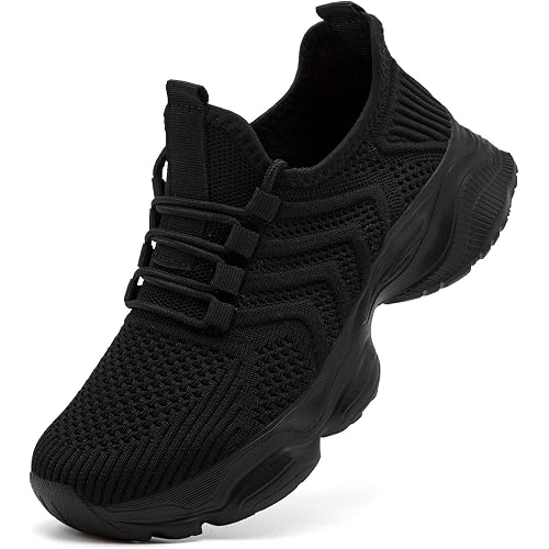 Platform Sneakers for Women Tennis Running Slip on Shoes Walking Gym Athletic Non Slip Workout Chunky Ladies Shoe