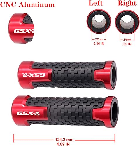 Miniatura 3 de Empuñaduras de manillar de motocicleta GSXR para Suzuki GSXR 125  250  300  600  750  1000 78 pulgadas 0.866 in