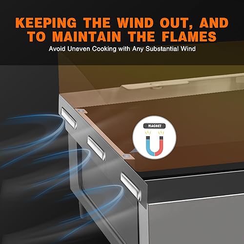 Miniatura 3 de Wind Guard for Blackstone 36 Inch Griddle, Blackstone Griddle Accessories for Outdoor Barbecue, Magnetic Stainless Steel Wind Screen, Compatible