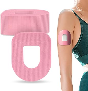 20 Packs Omnipod 5 Patches Waterproof - Omnipod 5 Cover, Glucose Monitor Patch, Omnipod 5 Overpatches YOUSHARES Pink