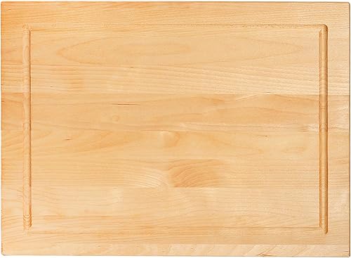Miniatura 4 de CONSDAN Tabla de cortar de madera para cocina, 16 x 12, madera de abedul sólida, grano de borde, tabla de cortar, bloque de carnicero con ranura