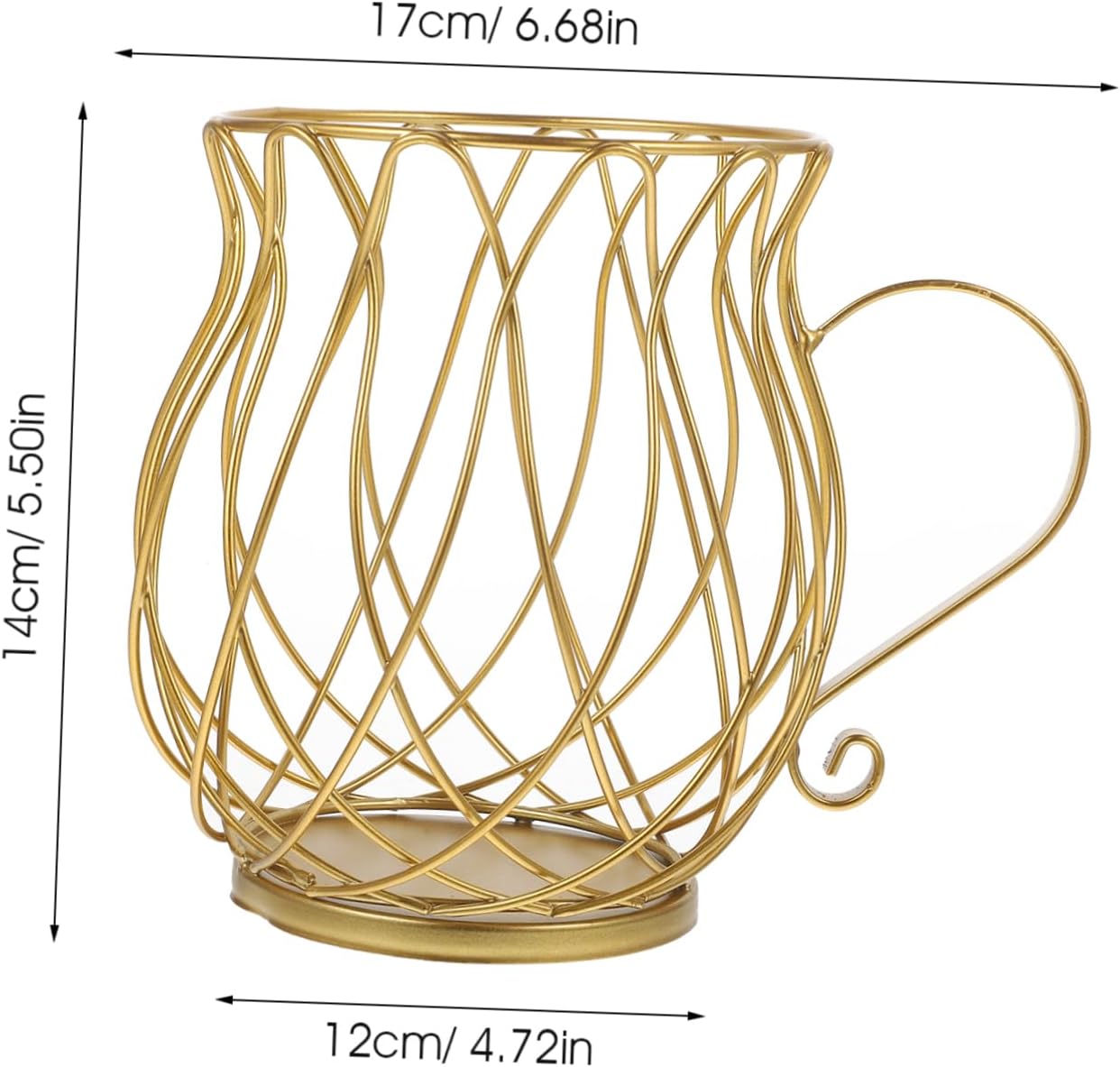 Coffee Storage Stand Iron Basket Convenient Organizer for Home and Coffee Shop Multi-Purpose Display Holder for Fruits and Snacks
