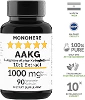 Vista 3 de MONOHERB AAKG - L-Arginina Alfa-Ketoglutarato - 1000 mg - 90 Cápsulas Vegetarianas