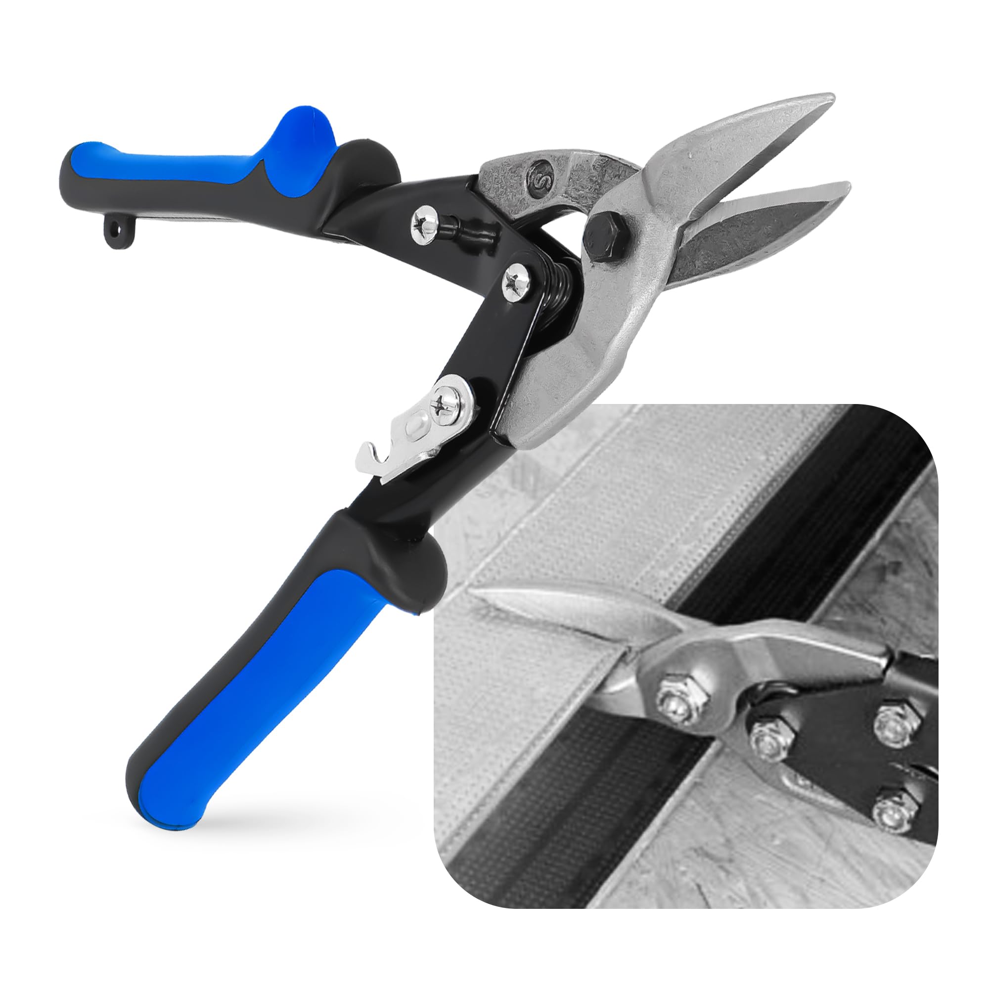 3x Cesoie Lamiera Lattoniere Metallo 10'' Taglio Sinistra Destra Dritto Cesoie Pieghevoli per Impieghi Gravosi Impugnatura Ergonomica Forbici Universali Set Forbici