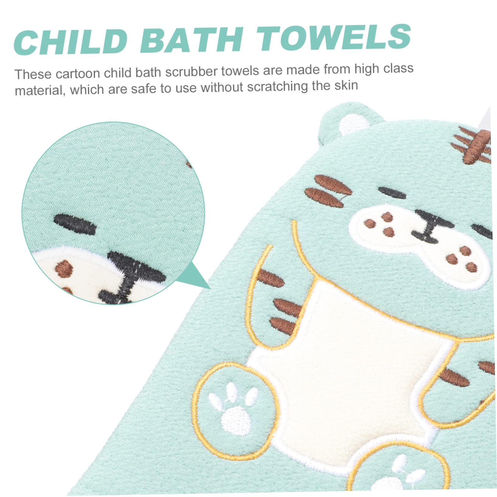 minkissy 4 Set Di Guanti Da Bagno Per Bambini A Forma Di Animale Dei Cartoni Animati Morbidi Guanti Da Bagno Dal Design Adorabile Delicati Asciugamani Da Bagno Esfolianti 2 Pezzi * 4