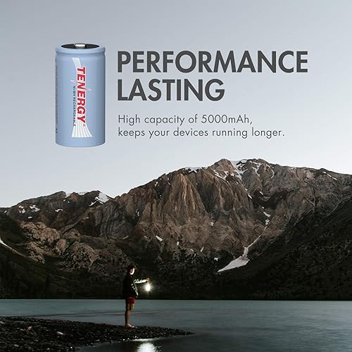 Miniatura 3 de Tenergy Baterías recargables NiMH C y cargador de batería T4s para baterías de iones de litio/NiMH/NiCd AA/AAA/C/18650, paquete de 2 celdas de