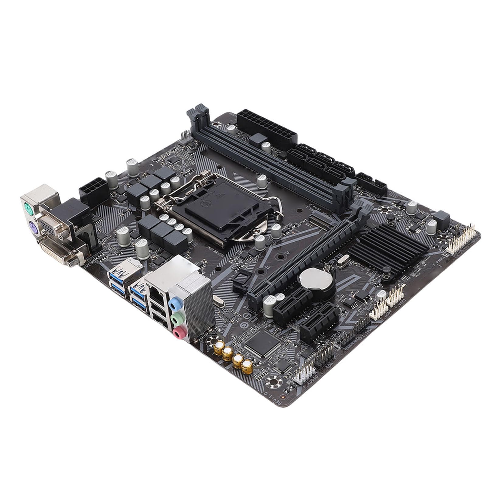 VBESTLIFE Scheda Madre B460M, Scheda Madre ATX con Overclock XMP Automatico LGA 1200 DDR4 PCIe 3.0 M.2 a Doppio Canale per Computer PC