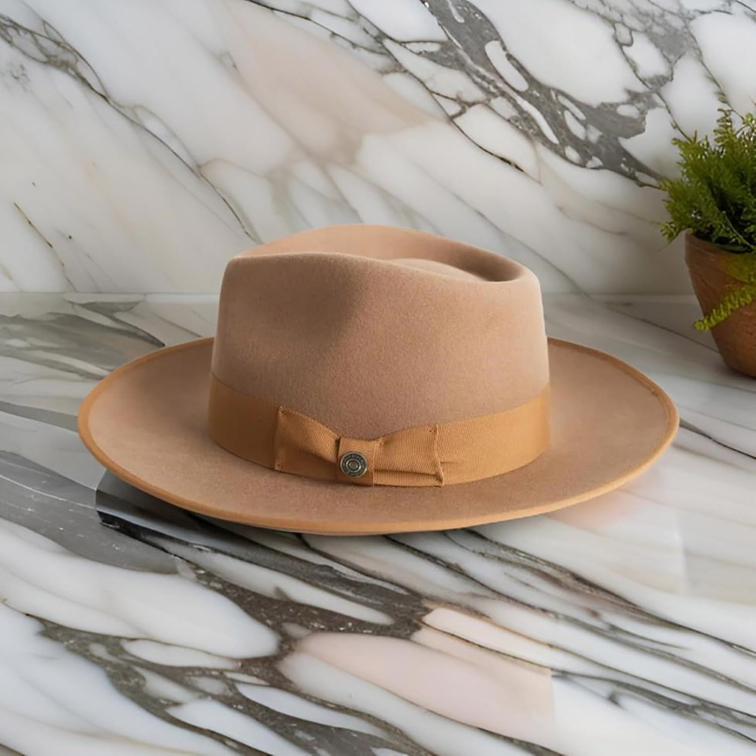 Wool Homburg Panama Hat Pork Pie Hat for Women Men Photo Props Western for Men Women Unisex Wear Headwear