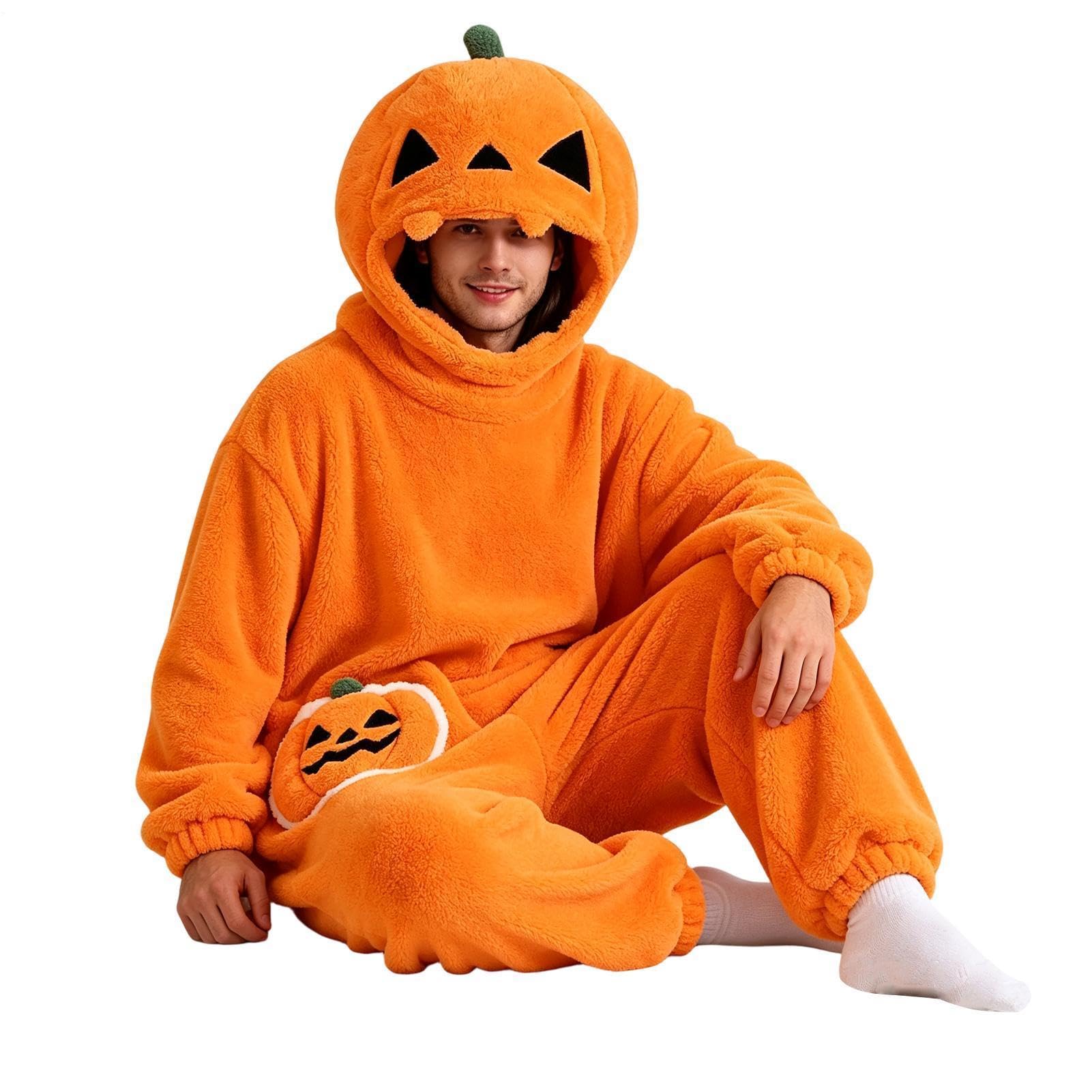 Generico Costume Intero Pigiama Morbida E Confortevole | Coperta Morbida Con Cappuccio Per Casa Scuola Vacanza Festa Di Halloween Festival Autunno Falò Foto E Occasioni Speciali