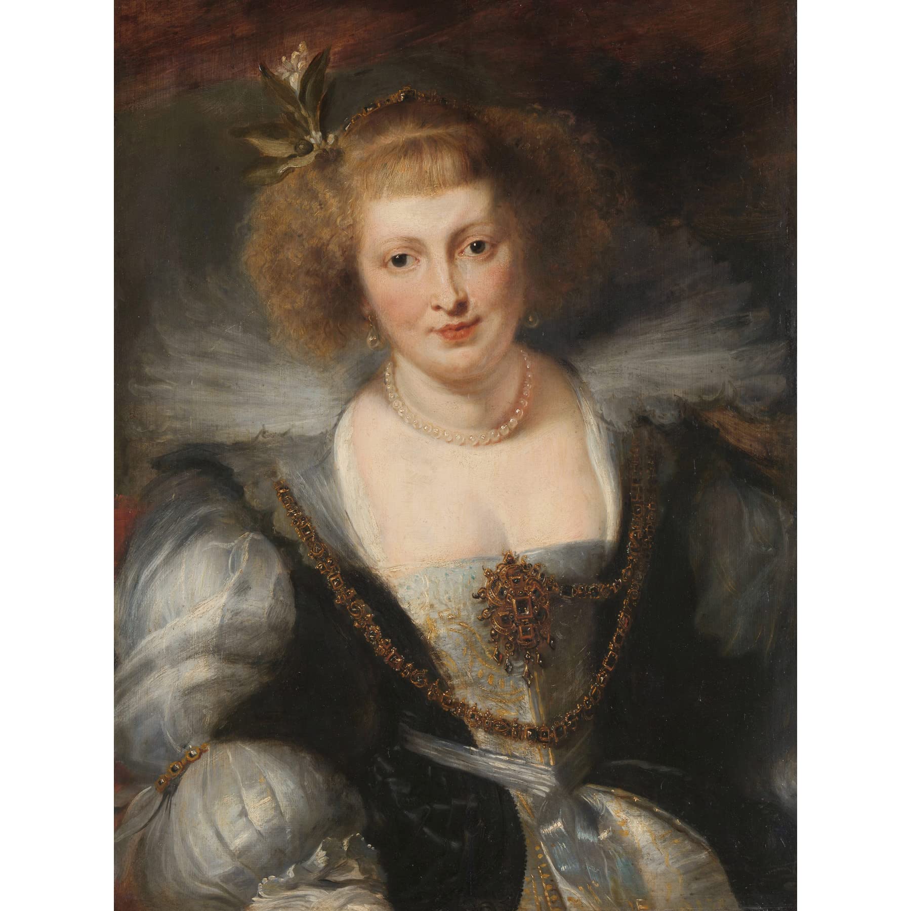 Artery8 Rubens Portrait Helena Fourment Painting Large XL Wall Art Canvas Print