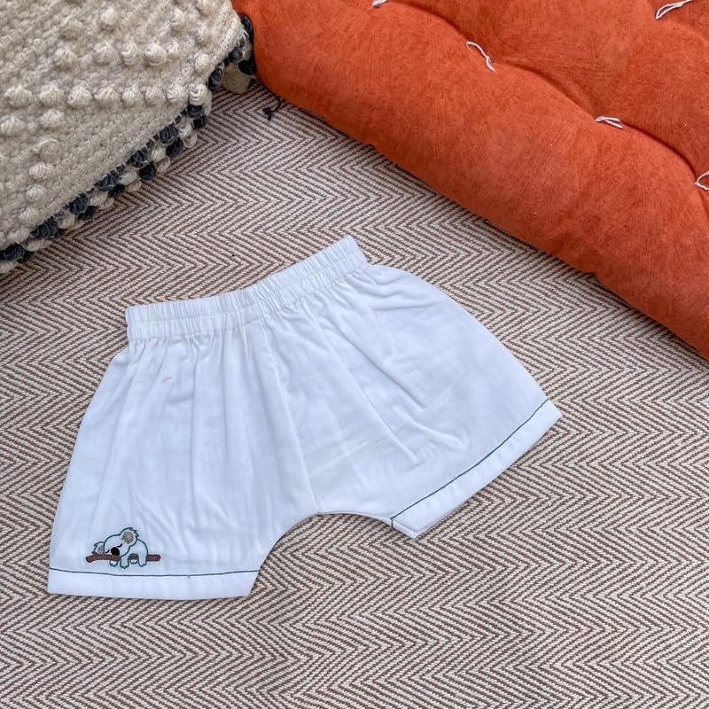 Image of Cotton Jhabla Set for Infants and Toddlers | Snap Buttons Jabla |Soft Mulmul |Breathable and Comfortable | Top with Diaper friendly bottoms