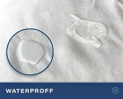 Miniatura 4 de Lubel Luxe - Protector de colchón impermeable, color blanco, bambú natural