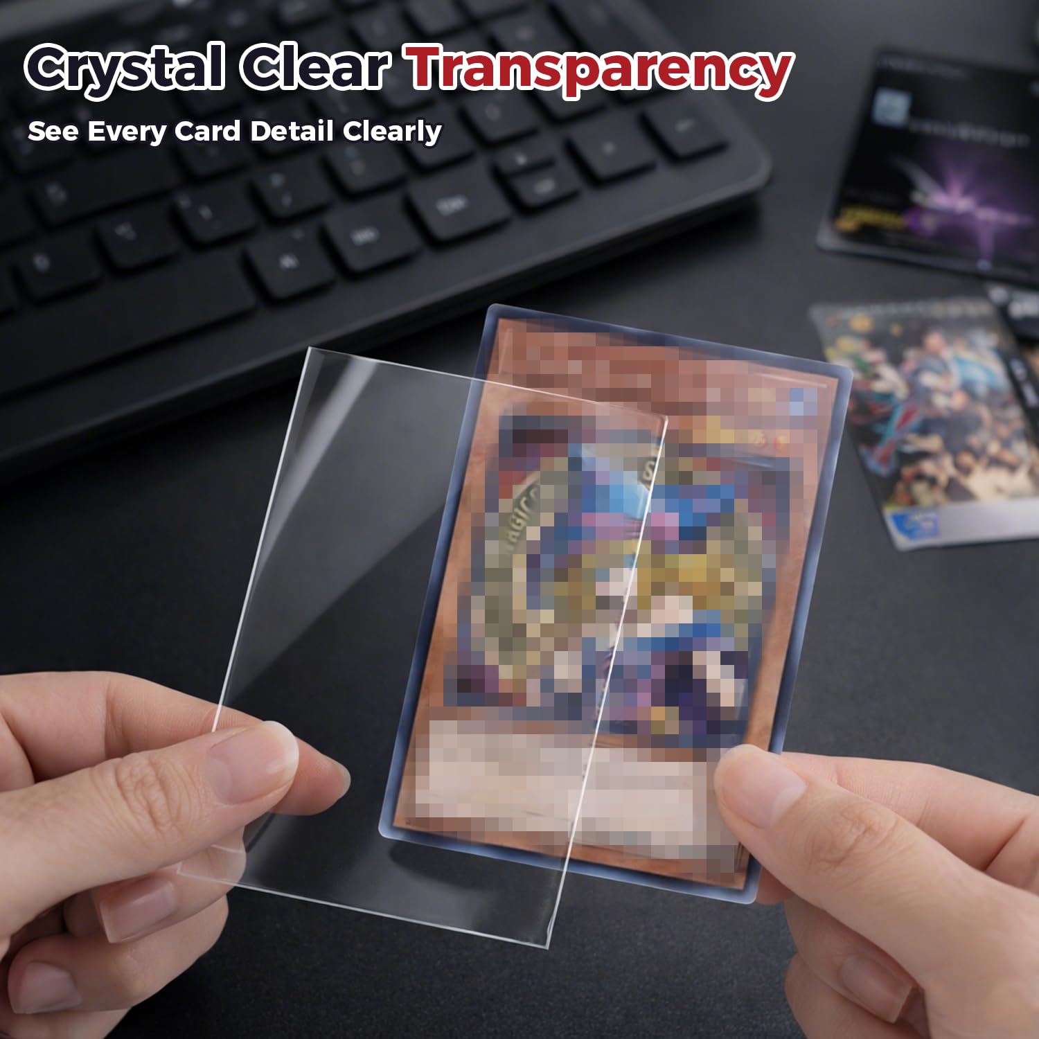 Amazon.com: DeElf 1000ct Clear Card Sleeves Perfect Fit for Yu-Gi-Oh Game  Cards 59 mm x 87mm : Toys & Games