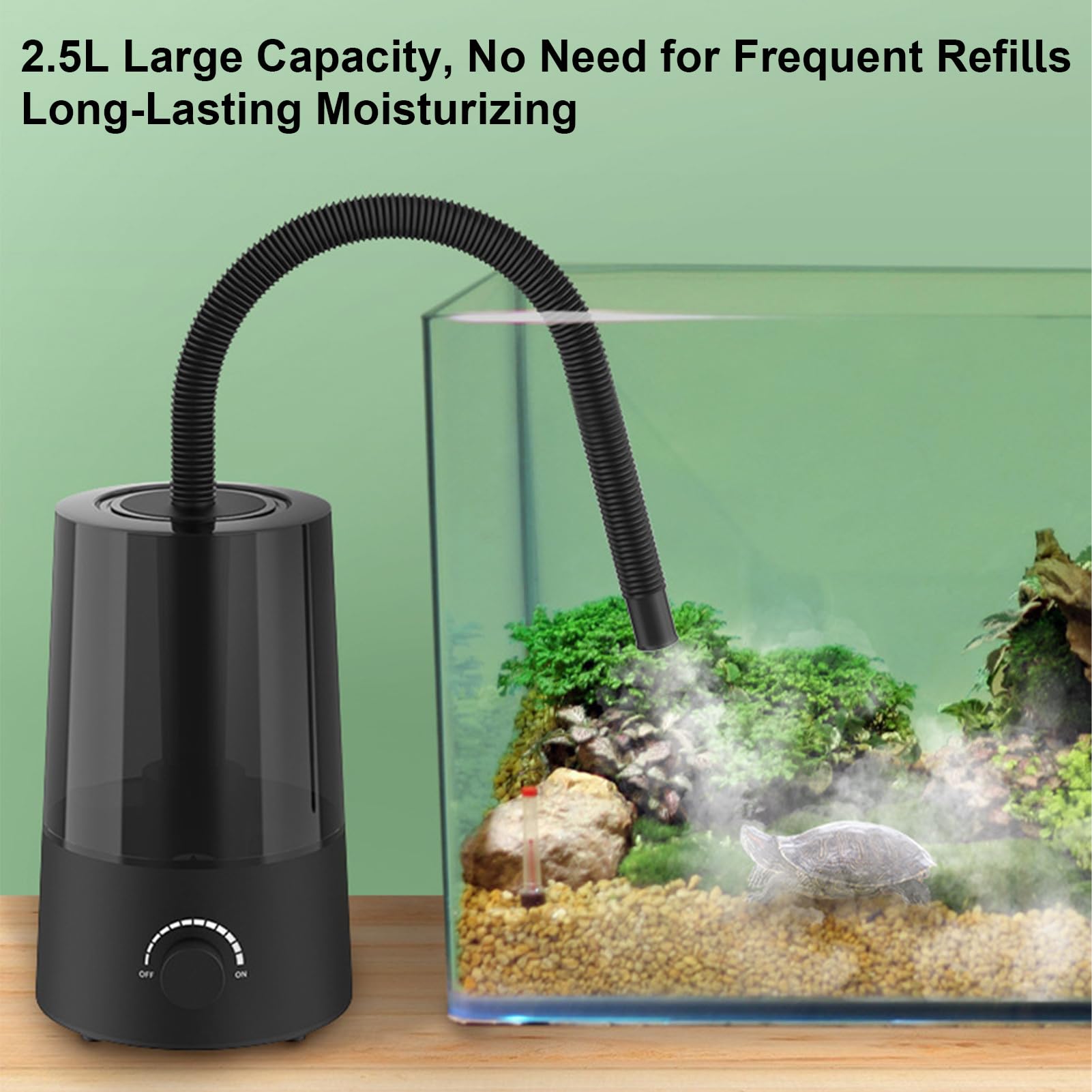 Umidificatore Rettile - Terrario 2,5L Spegnimento Automatico per Tartarughe | per Terrari, Vivari, Camaleonti, Gechi, Serpenti, Tartarughe, Rane e anfibi
