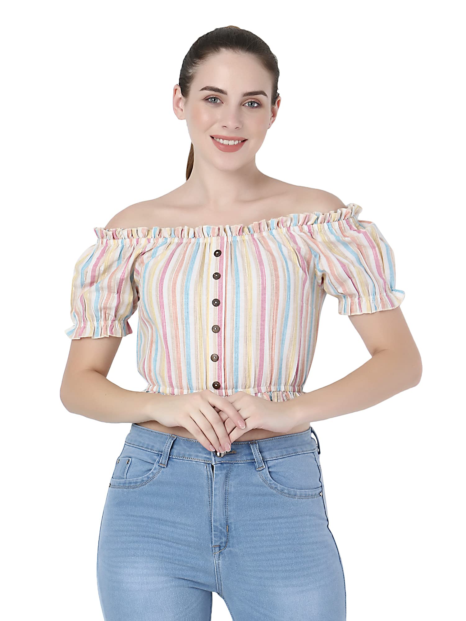 zuvino Stylish Crop Top for Women | Western Tops for Women | Latest Summer Cotton Tops | Plus Size Tops Tops | Short Tops for Women | Girls Tops | Casual Tops for Jeans.-picture-27