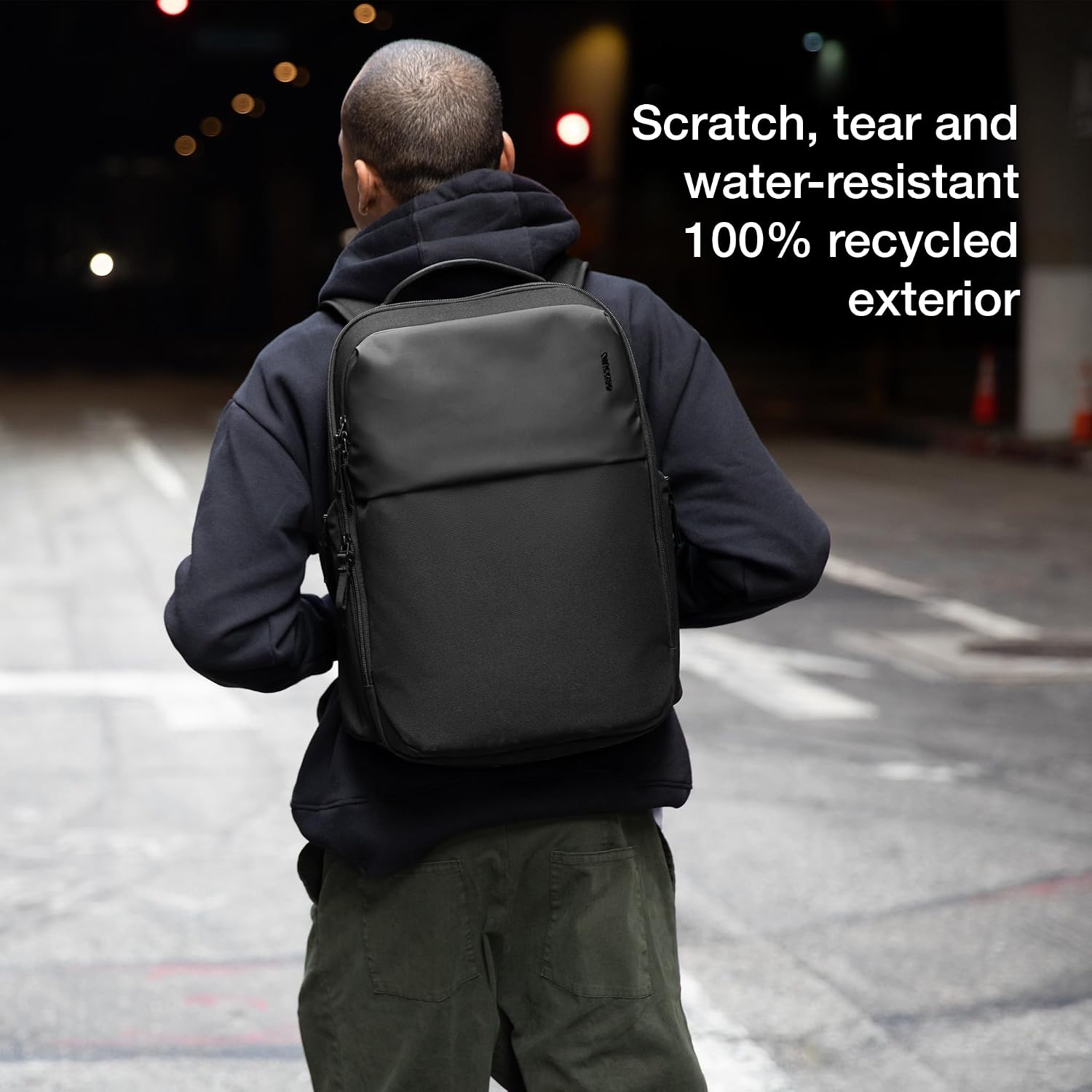 Incase A.R.C. Daypack 24L – Travel Backpack and Laptop Bag for School - Fits up to 16 inch Laptop - 4 Zippered Compartments, 2 Water Bottle Pockets - Commuter and College Backpack - Black