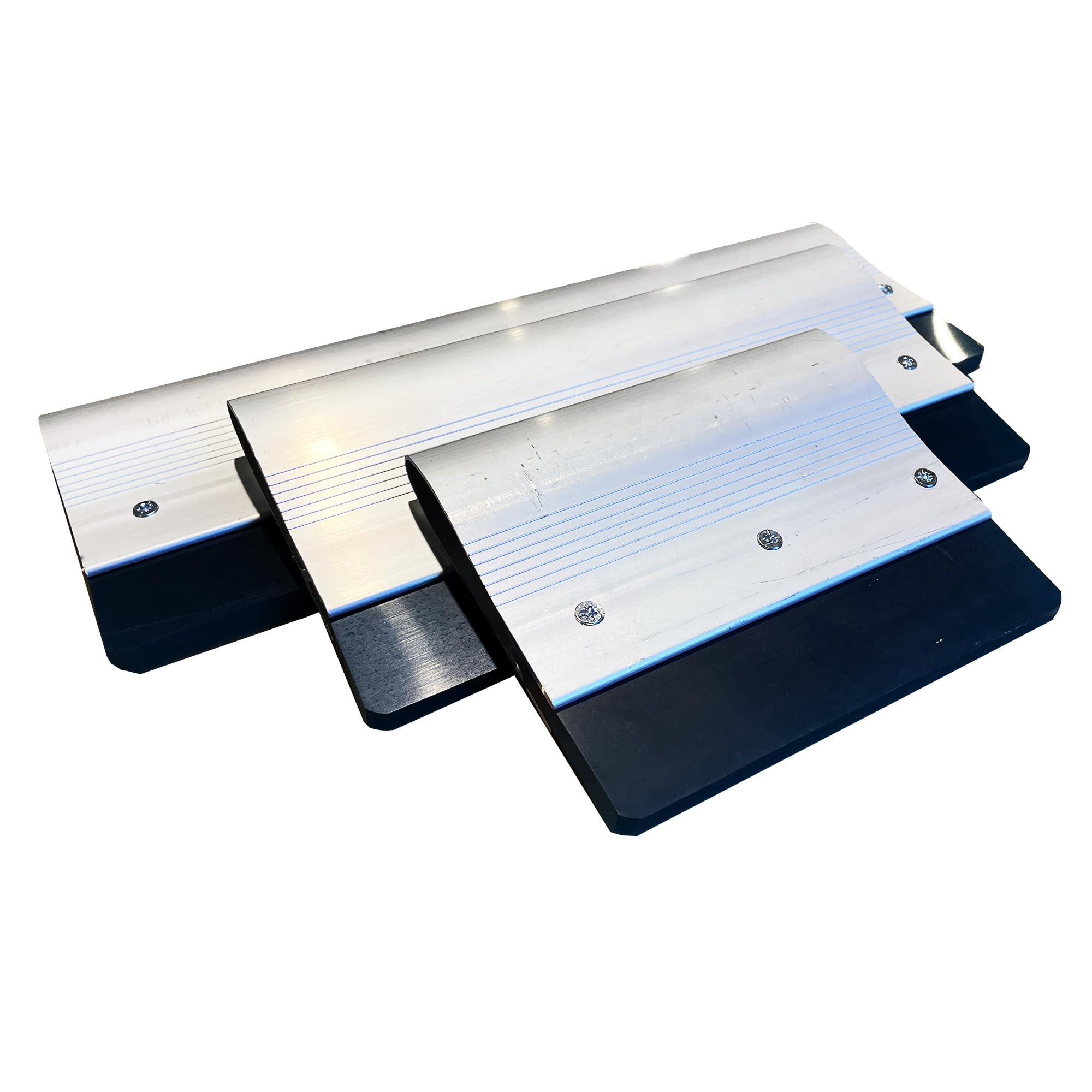 CPL Fabbrika Racla in Alluminio per Serigrafia. Set di 3 Racle per il laboratorio. Misure 15 cm, 24 cm, 33 cm. Ideali per stampare formati A4 e A3 e superiori. Elevata durata.