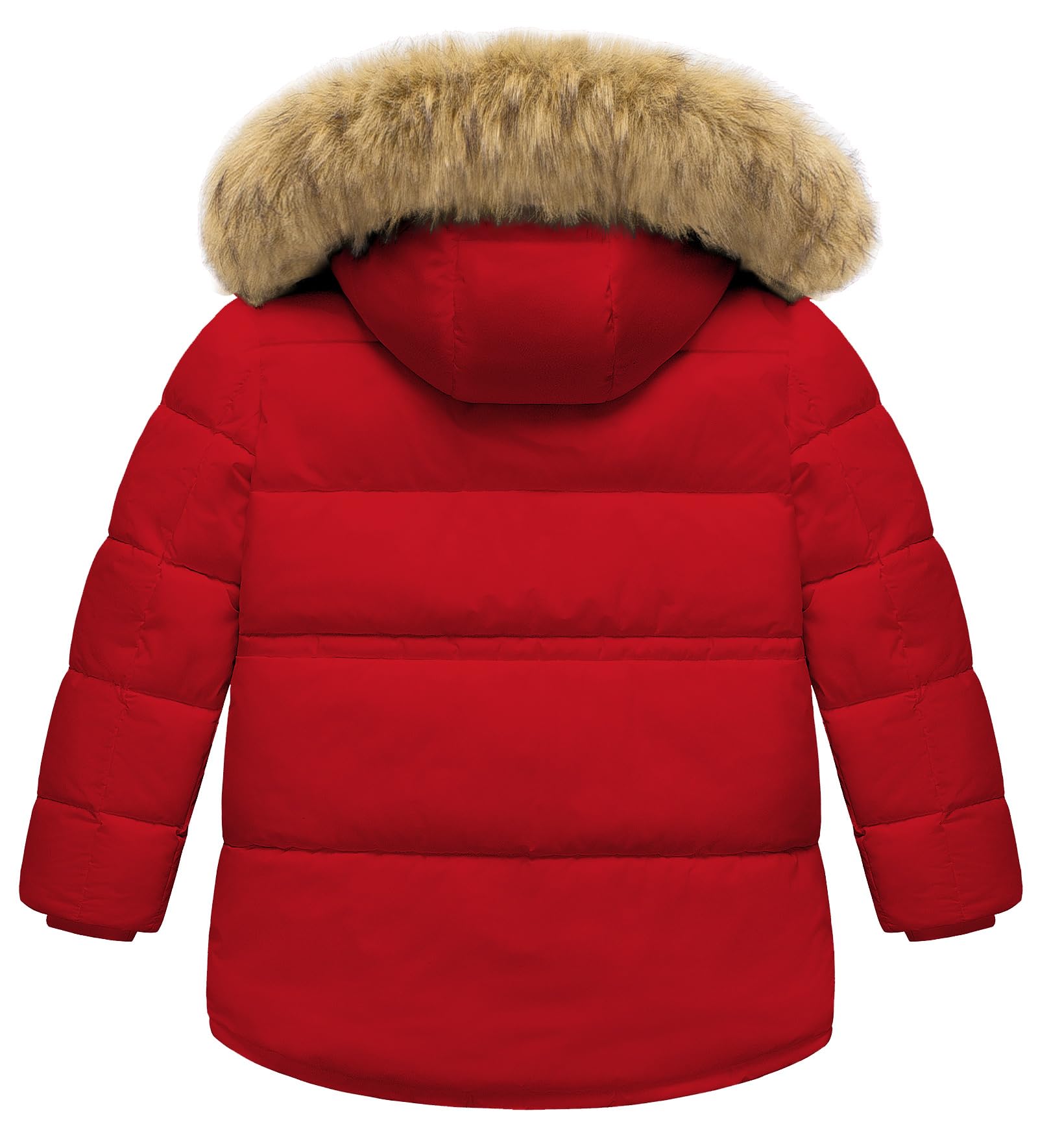 Abrigo de invierno impermeable para niños, parka gruesa con forro polar, ropa de abrigo con capucha de piel