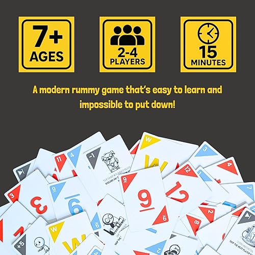 Miniatura 5 de Juego de cartas estilo Rummy de ritmo rápido para niños y adultos A partir de 7 años Salvaje, estratégico, diversión familiar