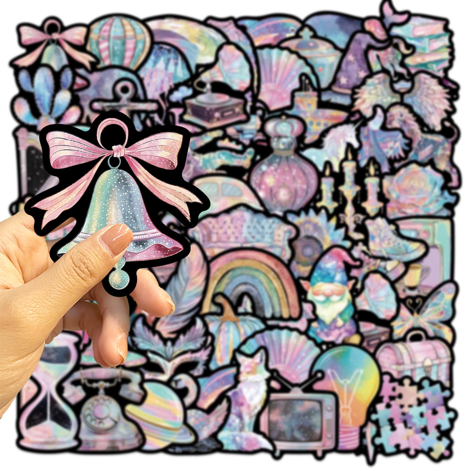 50 Pcs Gothic Girl Stickers for Kids Teens Adults Boys Girls Gift,Gothic Stickers Pack for Laptop,Skateboard,Luggage,Car,Bike - Image 2
