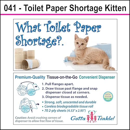 Miniatura 3 de Mini rollos de papel higiénico prémium para viajes, tamaño de viaje, prácticos dispensadores de plástico, humor con escasez de papel higiénico