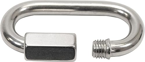 Miniatura 5 de Snorkel Master Scuba Choice SS - Mosquetón ovalado de enlace rápido para barco con tornillo de apertura de 0.571 in, 4.1 in, color gris