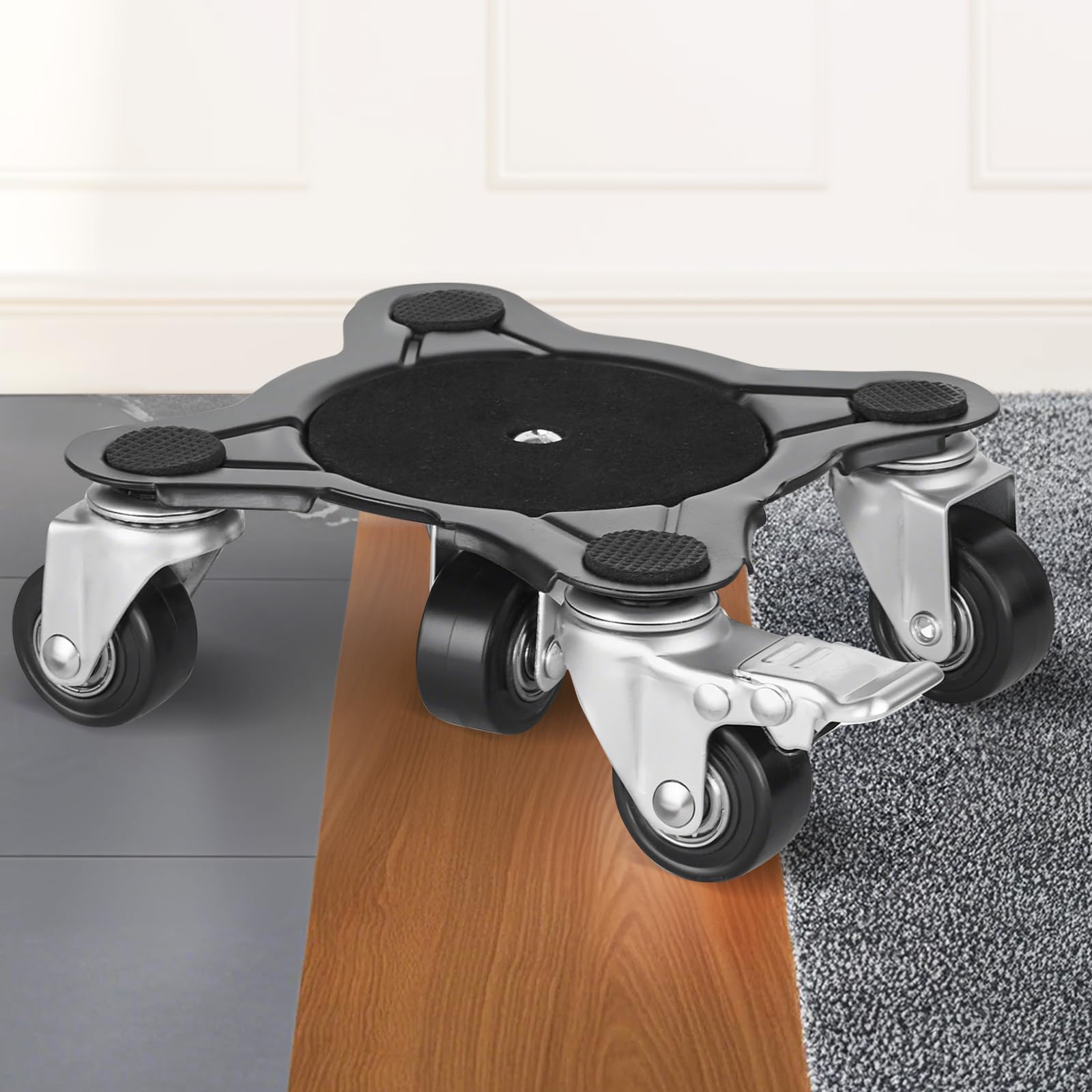 VEVOR Chariot de Déménagement 4PCS Déplace Meubles Lourds Capacité Charge 544 kg 5 Roues Rotatives 360° Plateau Roulant Manutention Déménageur Acier Carbone pour Meuble Réfrigérateur Canapé Armoire