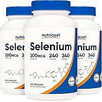 Vista 9 de Nutricost Selenio 200mcg, 240 cápsulas vegetarianas, sin OMG, sin gluten, L-Selenometionina