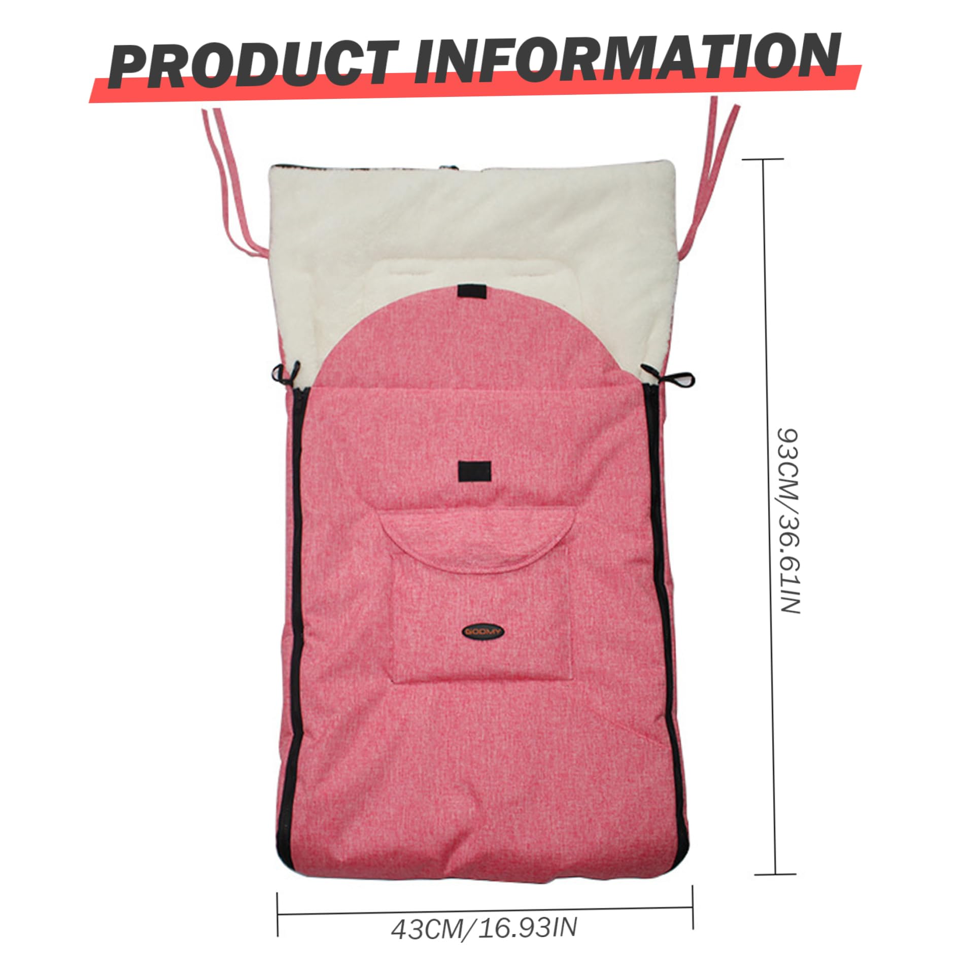 Sacco Coprigambe Per Passeggino, Sacco Nanna Per Passeggino Caldo Invernale 93x43 cm Con Fodera In Peluche E Tasca, Nanna Universale Per Per La Stagione Fredda All'aperto