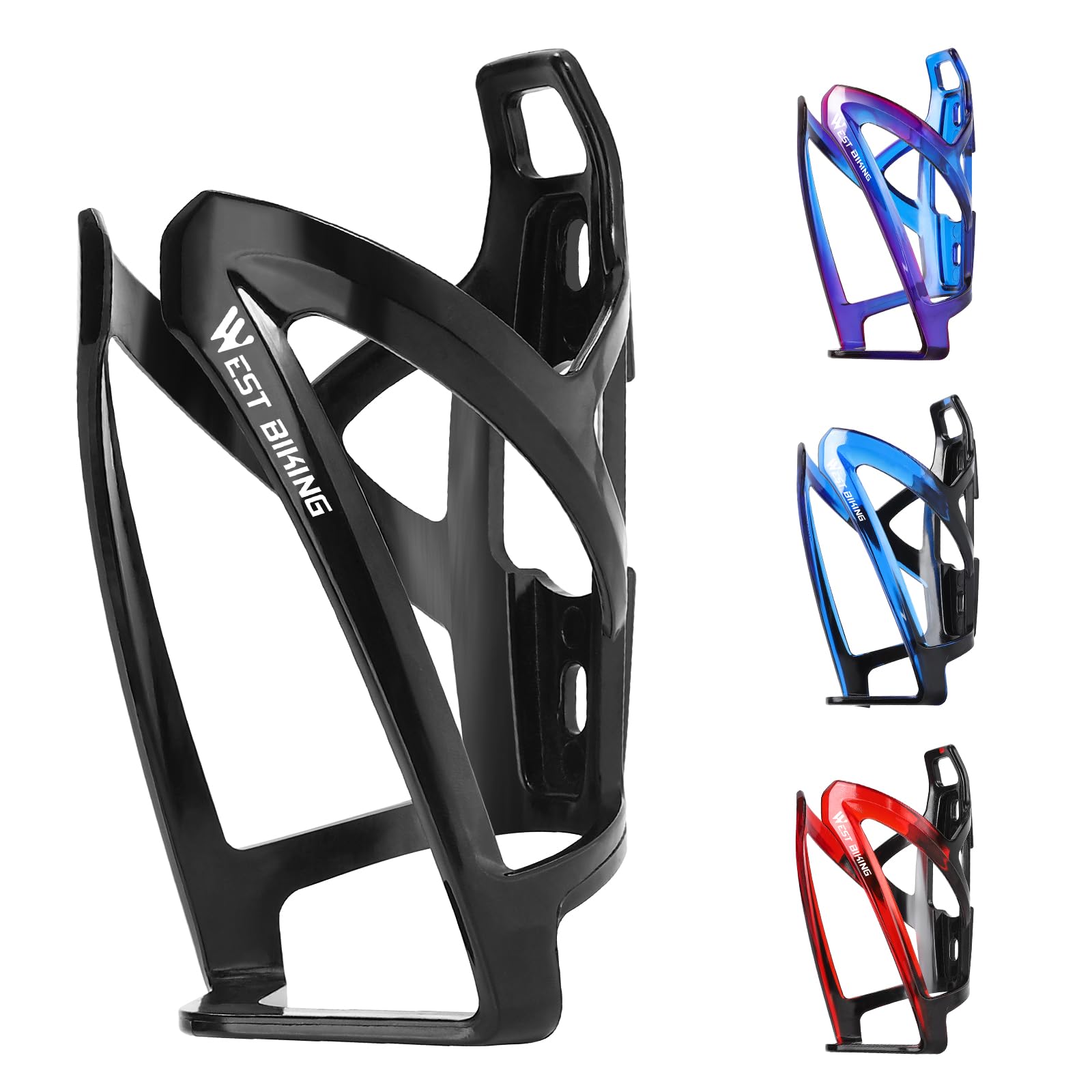 WEST BIKING Bike Water Bottle Cage, Durable Ultralight Plastic Water Drink Ho...