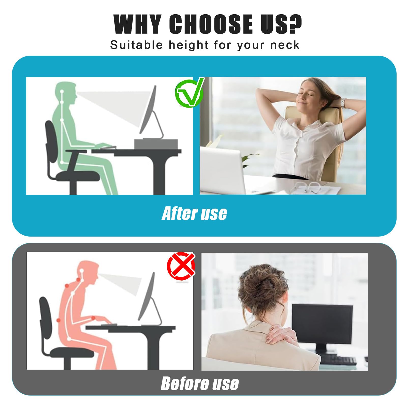 Supporto per monitor con cassetto, supporto per monitor a 2 livelli con organizer da scrivania e 2 portapenne, supporto ergonomico da scrivania per display, laptop e