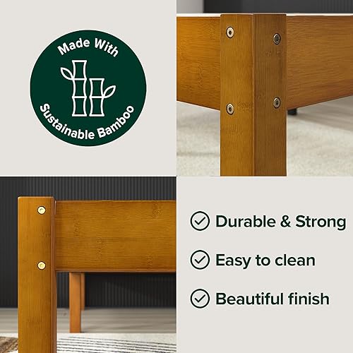 Miniatura 27 de ZINUS Alexia - Base de cama con plataforma de madera, base de madera maciza, no necesita somier, soporte de listones de madera, fácil montaje, pino