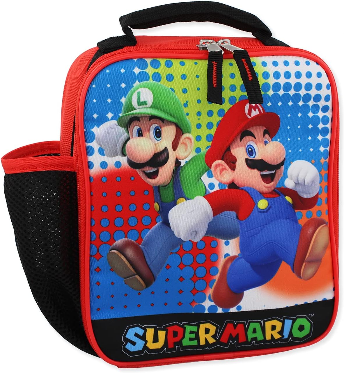 SUPER MARIOSUPER MARIO Bros Boy's Girl's Soft Insulated School Lunch Box (One Size, Blue)